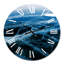 Blue and White Ice Structure II - Horloge murale moderne-60282368