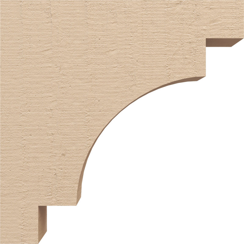 Bois de cèdre méditerranéen, grain de bois TimberThane Corbel, brun clair apprêté, H 12 po x l 3 po x P 12 po