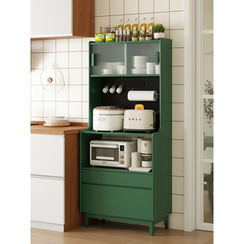 Armoire alimentaire simple en bois d'hévéa