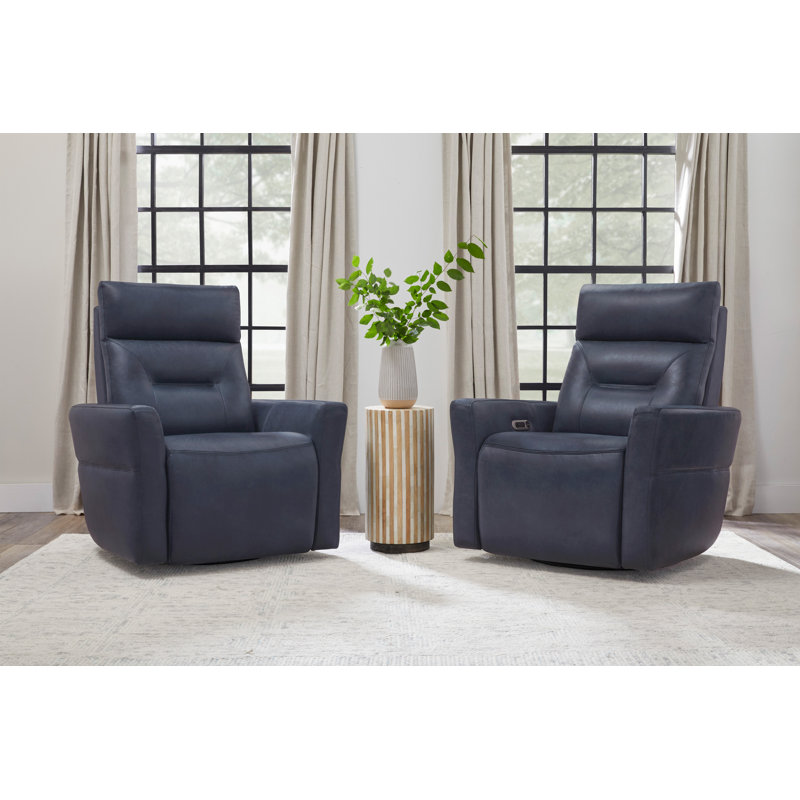 Ashley Power Swivel Glider Recliner P2 Two Pack, Vintage Navy