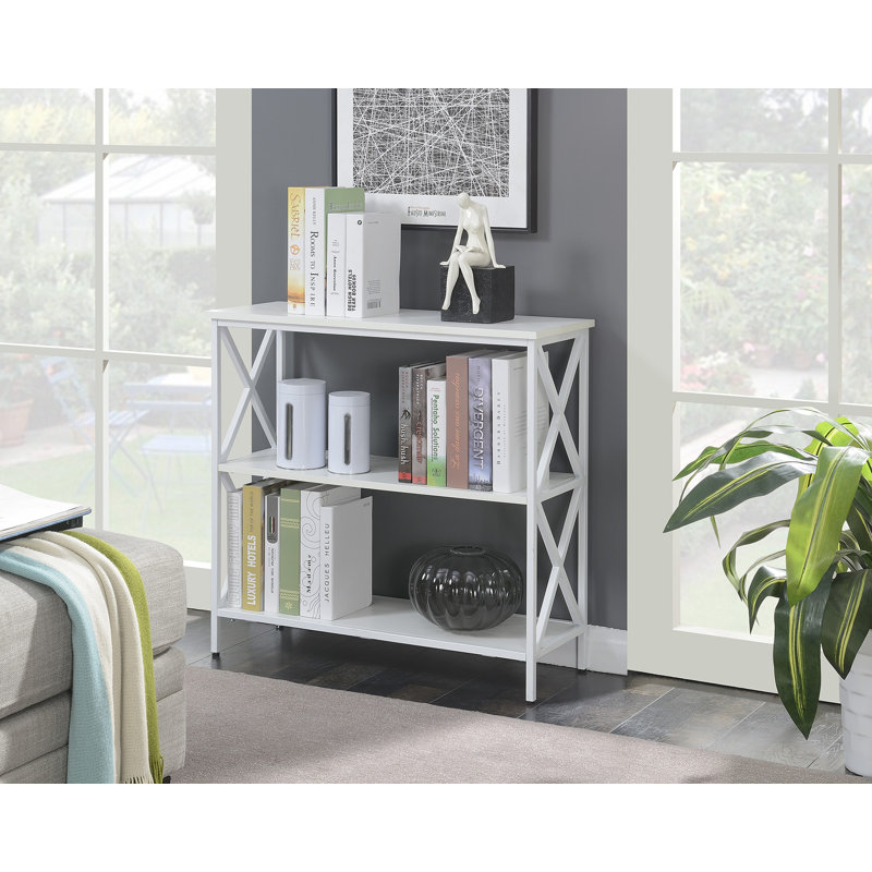 Ariyana Etagere Bookcase, Black, (3 Shelves) 29" H x 32" W x 12" D