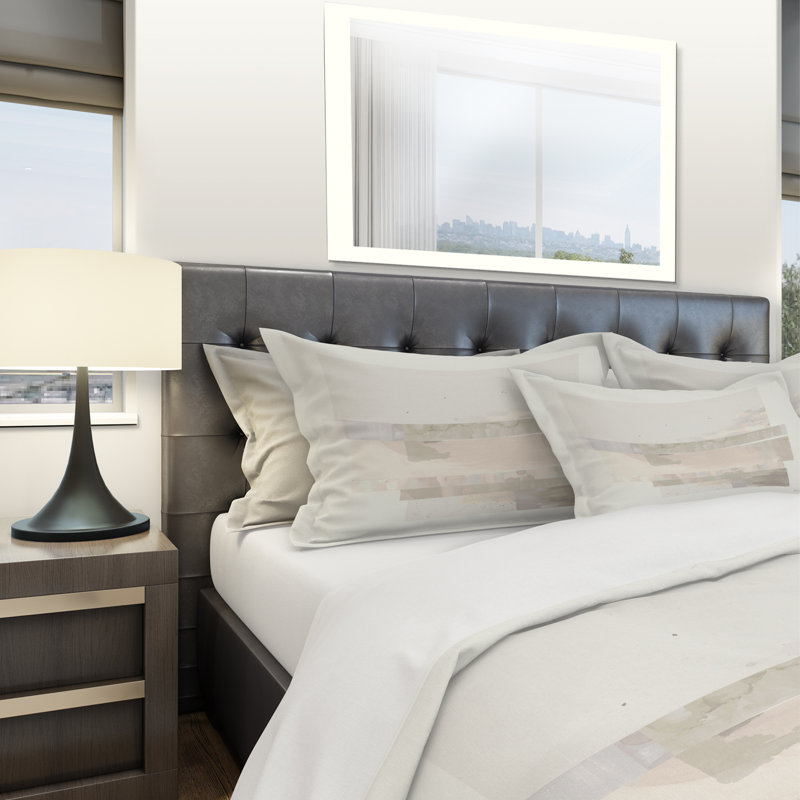 Geometric Neutral Form I - Shabby Elegance Duvet Cover Set - Microfiber Polyester, Full/Queen Duvet Cover + 2 Shams
