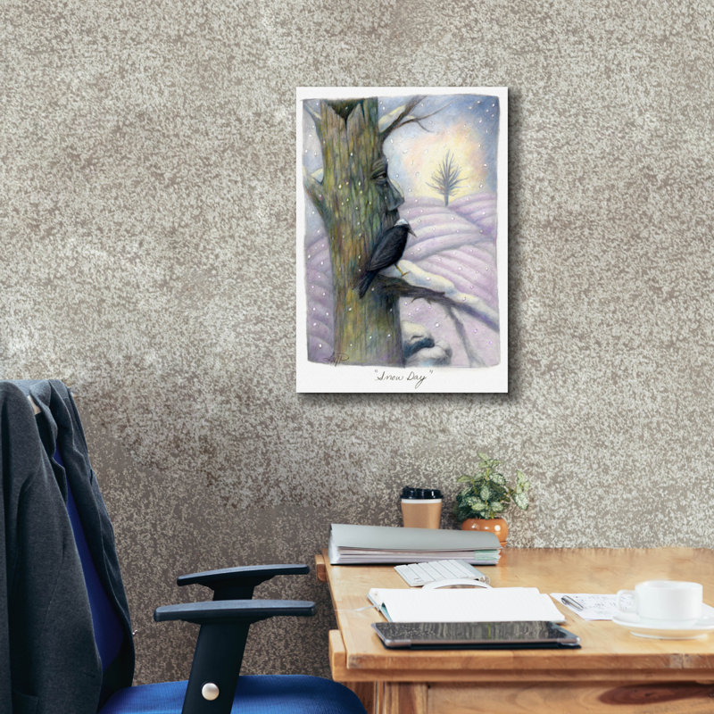 «Snow Day» par Art and a Little Magic, art mural sur toile, 18 po x 26 po, H 26 po x l 18 po x P 0,75 po