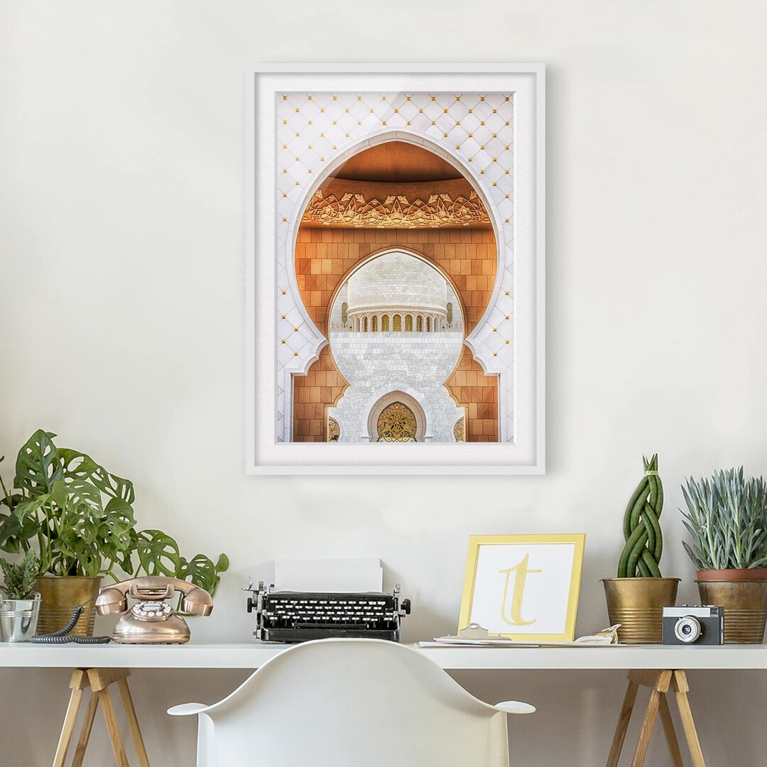 Gerahmtes Papierbild Tor der Moschee