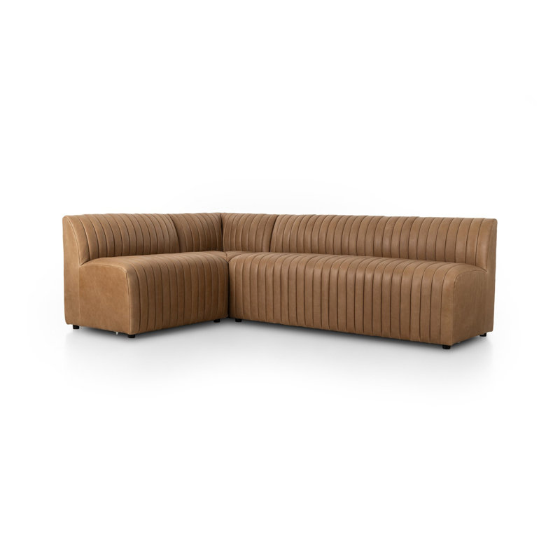 Augustine Dining Banquette L Shape -Palermo Drift, 31.5" H x 100" W x 66.5" D