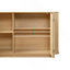 Buffet de rangement ondulé de 63 po à 2 portes avec tablettes réglables, pour la cuisine, le salon et le couloir - rangement polyvalent (naturel)
