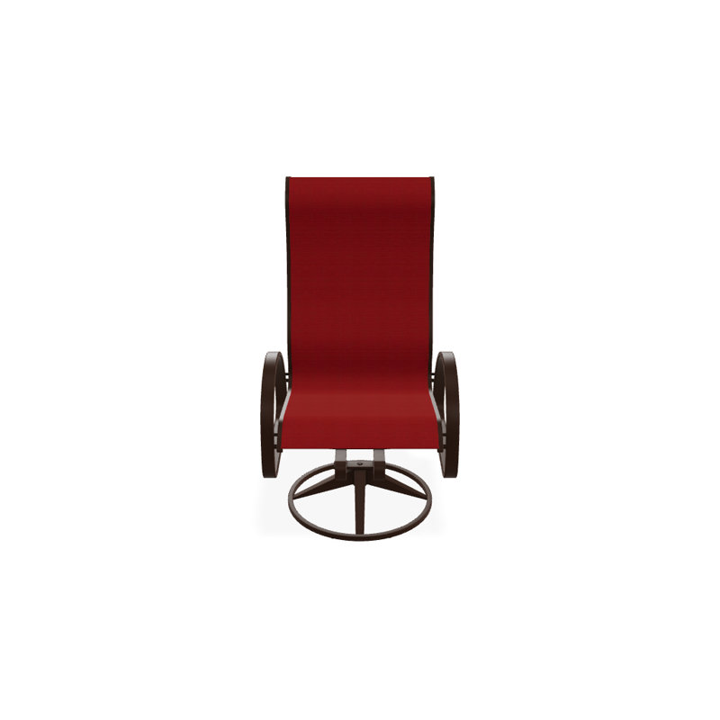 Fauteuil de patio pivotant Hiraku, Kona texturé, Rouge 1D Sunbrella®