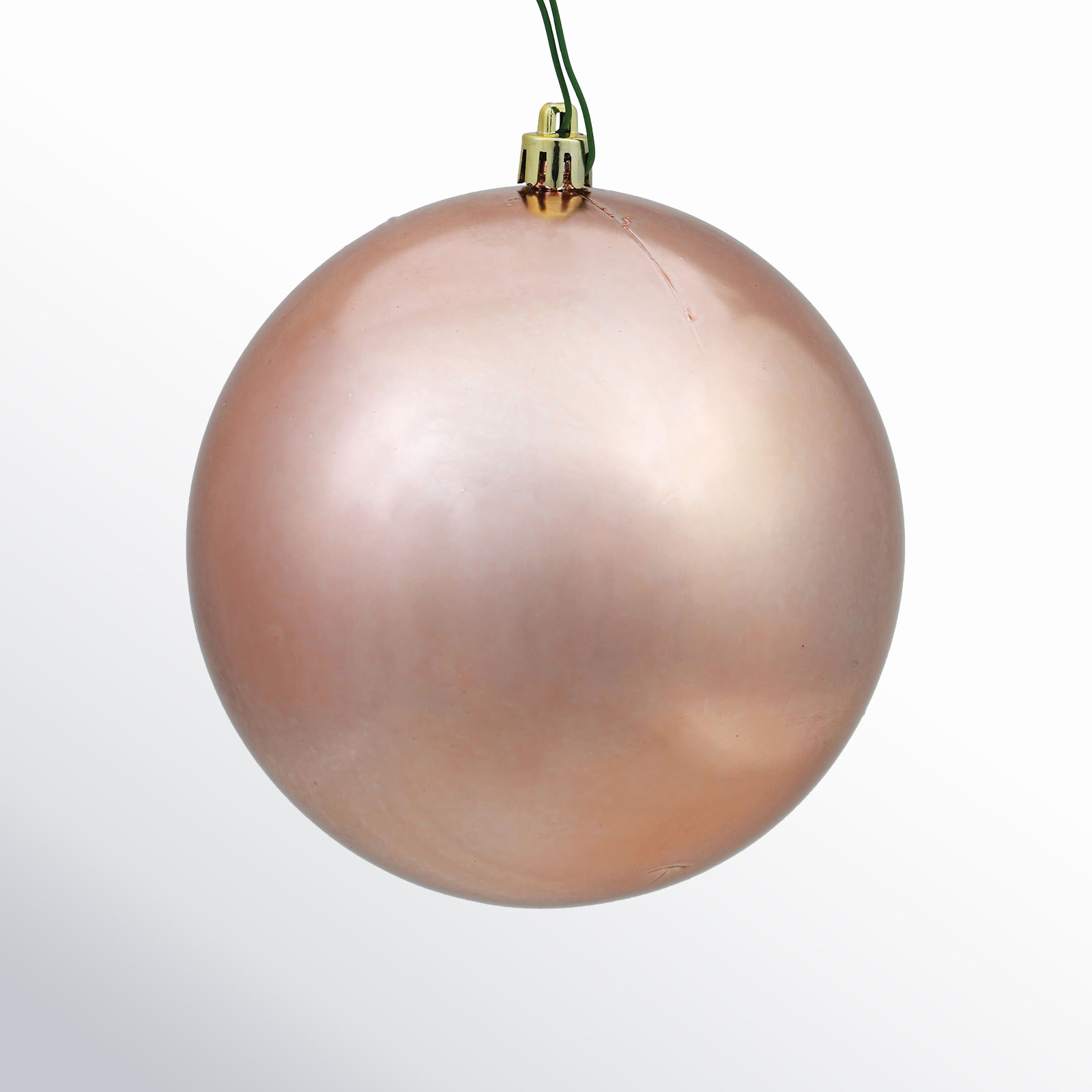 Shatterproof Bauble, 3", Rose Gold Shiny