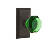 Studio Plate with Waldorf Emerald Door Knob
