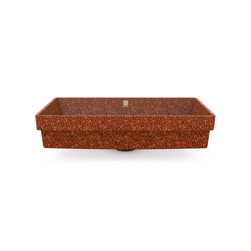 Cube60 23.62'' L Bathroom Sink, Clay