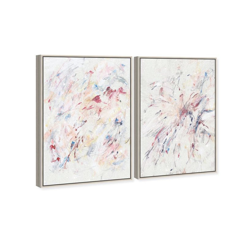 Feels Like Love Set Set by Oliver Gal, 32"H x 22"W, Silver Floater Frame
