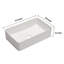 21"X14" White Ceramic Rectangular Vessel Bathroom Sink