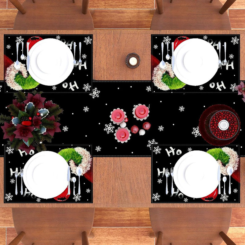 Chemin de table de Noël Nappe Merry Christmas