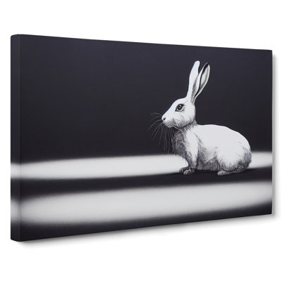 XXX-H1022-WF-7844X Single Hare - Wrapped Canvas Print