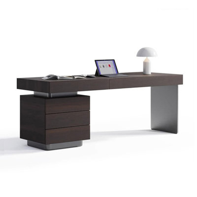 Picture colour  Rectangular Manufactured Wood + Stainless Steel desk