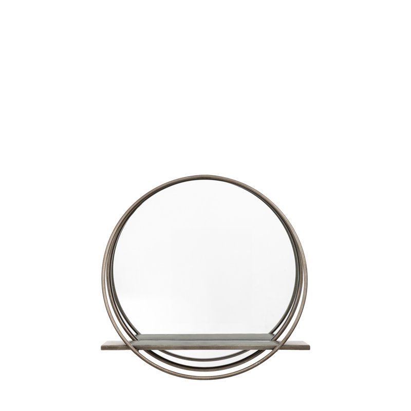 Nyiema Iron Round Wall Mirror, 45cm H x 45cm W