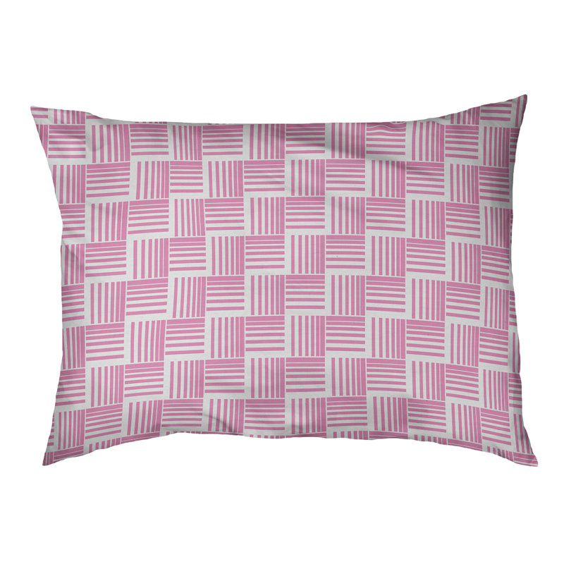 Cheng Geometric Polyester Pet Bed, Light Pink, Small (28" W x 6" D x 18" H)