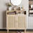 Rattan Sideboard Buffet Cabinet with 2 Doors, Modern Storage for Kitchen, Dining & Coffee Bar-362362002