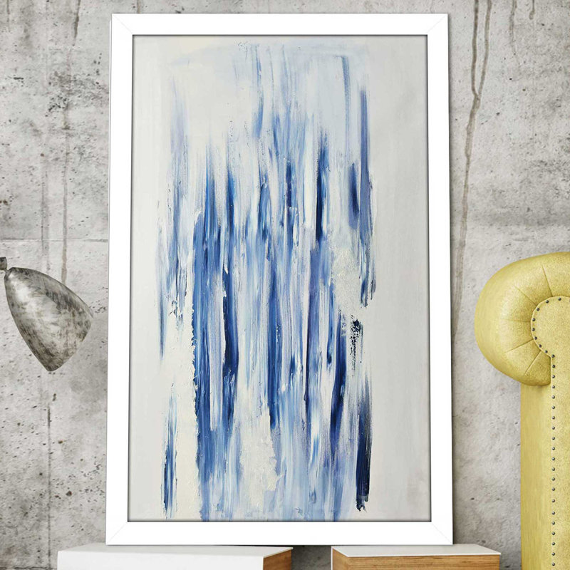 Out of the blue (vert)-imprimé, H 39,5 po x l 27,5 po x P 0,75 po, Cadre blanc