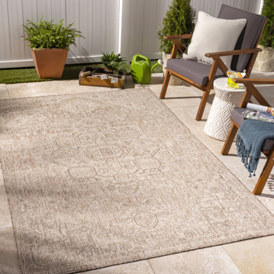 Bentyn Moroccan 160cm X 213cm Vanilya/Cream/Beige Indoor / Outdoor Area Rug