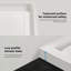 OVE Decors 40 In. W X 32 In. D Shower Base Pan Square, Centre Drain, White Acrylic, Reversible Design