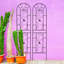 2 Pack Metal Garden Trellis 86.7" X 19.7" Rustproof Trellis For Climbing Plants Outdoor Flower Support Peacock Style