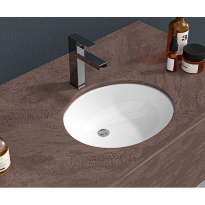 Myhomekeepers 13.4'' Ceramic Circular Bathroom Sink