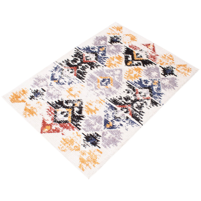 Boyett Geometric Indoor Rug, Rectangle 5'3" x 7'3"