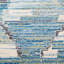 Serafina Wool Abstract Area Rug in Blue/Beige-162215069