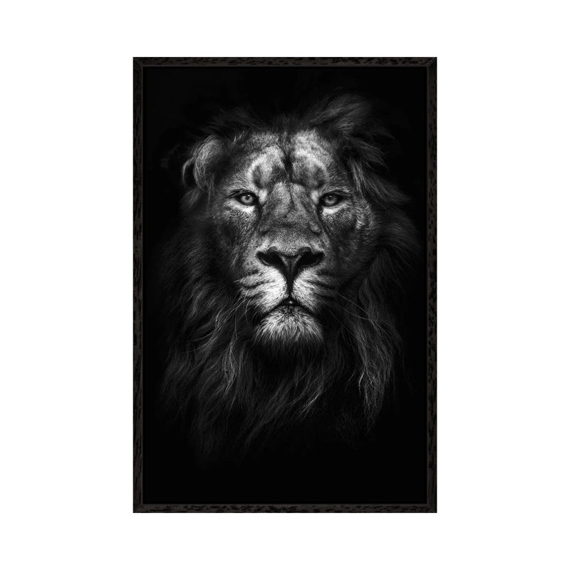 King Of Kings - Print on Canvas, 101.6cm H x 66.04cm W x 3.81cm D, Black Framed
