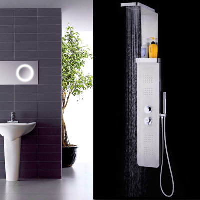 Panneau de douche 59,1 "avec pomme de douche fixe