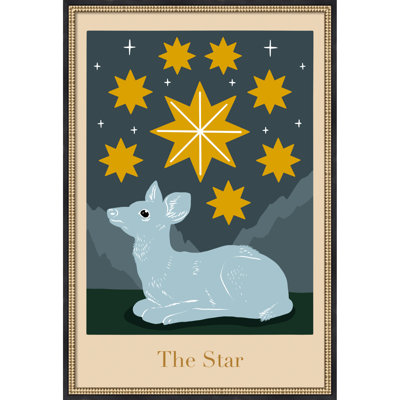 Modern Tarot Star Poster by Alina Shulhouskaya Framed Mounted Canvas Wall Art Print