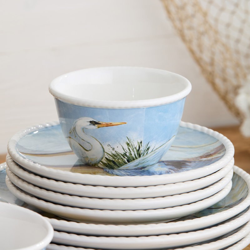 Ensemble de 4 bols à crème glacée Coastal Birds
