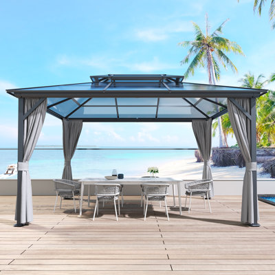 13 Ft. W x 10 Ft. D Aluminum Patio Gazebo
