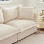 Canapé modulaire à housse amovible, siège profond en chenille confortable, siège respirant crème pour le bureau,