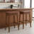 29" Bar Height Bar Stools Set of 2, Backless Saddle Bar Stools with Faux Leather Seat-1067177638
