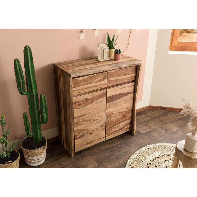 100cm Wide 2 Drawer Solid Wood Highboard