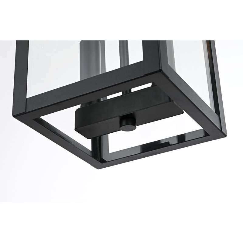 Luminaire suspendu d'extérieur noir 7 po Mershon