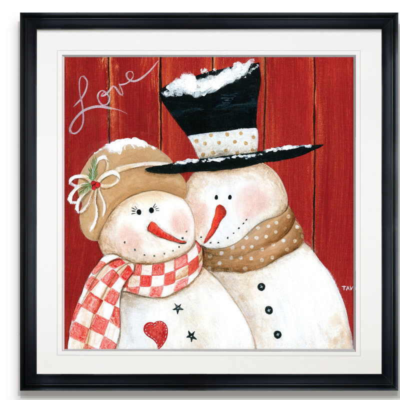 « frosty love », peinture, H 16 po x l 16 po x P 1,5 po, Cadre noir