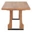 Table de salle à manger rectangulaire 63 "avec apparence naturelle pour la cuisine et la petite maison - sièges 4 6, bois massif +, imperméable, nécessitant peu d'entretien, finition piédestal-1628749873
