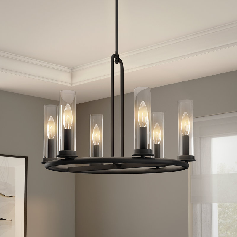 Serse 5 - Light Dimmable Wagon Wheel Chandelier, null