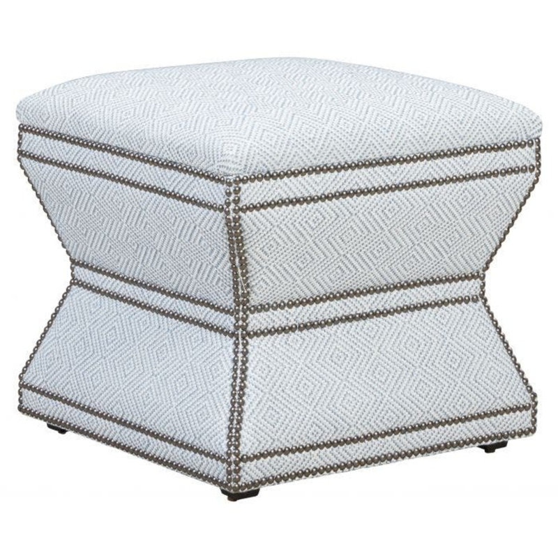 Anniston Square Ottoman, Putty (3152 65), Almond Buff, Aged Bronze