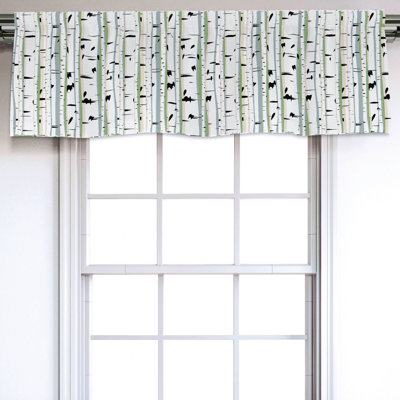Sateen Striped Ruffled Window Valance