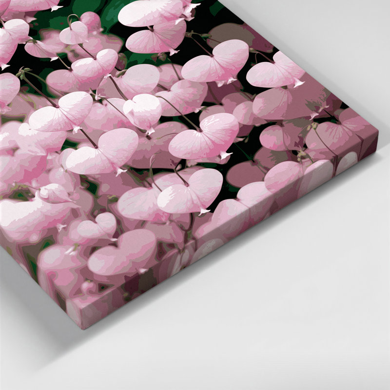 "Watercolor Botanical 100", art mural sur toile beige, 12" H x 18" W