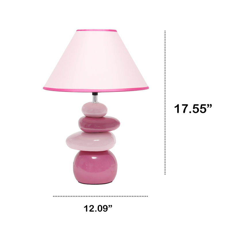 Ceramic Table Lamp, Pink, Yes
