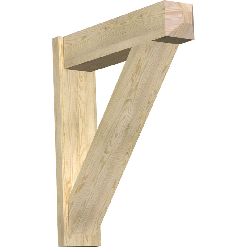 Artisan traditionnel en bois rustique, Sapin Douglas de 8 po (sciage brut), P 34 po x H 38 po