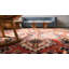 Flatweave Wool Geometric Area Rug in Pink