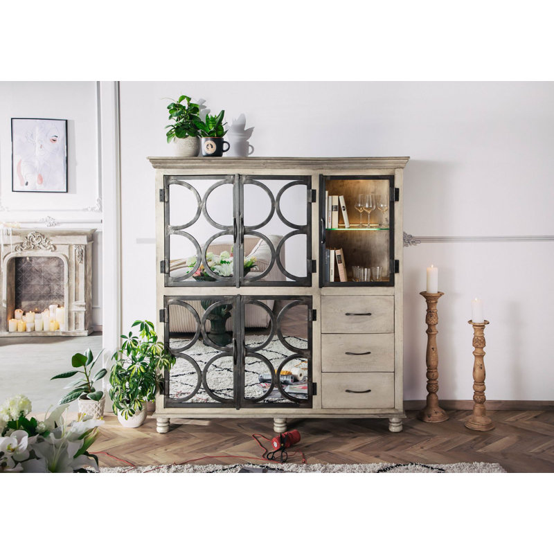150cm Wide 3 Drawer Solid Wood Highboard