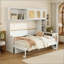Lit escamotable avec bureau et armoires en rotin, lit mural peu encombrant pour bureau à domicile-131125068