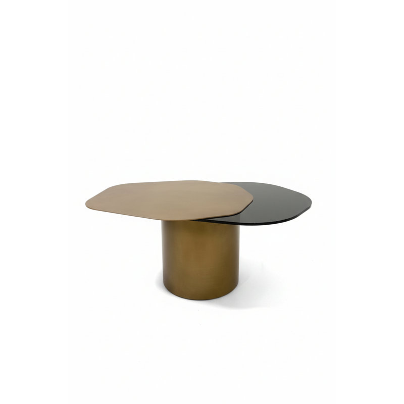 Table basse Cerryn, H 18,5 po x L 43,5 po x l 26,75 po, Doré